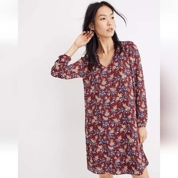 Madewell Button-Back Dress in Antique Flora S - Picture 1 of 13